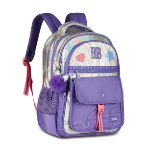 MOCHILA N.B.43CM 4 DIV.REBECCA BONBON HOLOGRÁFICA