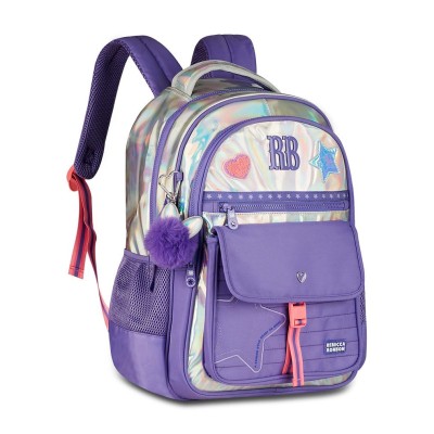 MOCHILA N.B.43CM 4 DIV.REBECCA BONBON HOLOGRÁFICA