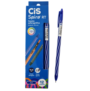 CANETA ESFER.RT SPIRO 0.7 12UN AZUL