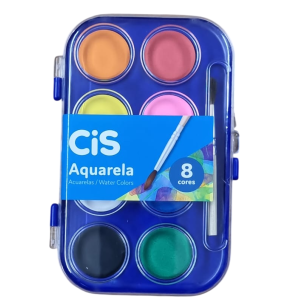 AQUARELA ESTOJO C/PINCEL 08 CORES 