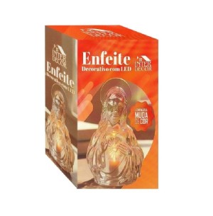 LUMINÁRIA LED ACRÍLICA IMAGEM SANTA 12CM