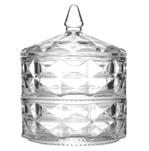 BOMBONIERE VIDRO 14X18CM DUPLA 