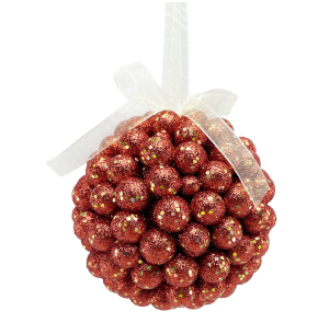  BOLA DEC.10CM VM BOLINHAS