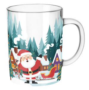 CANECA VIDRO 320ML NATAL