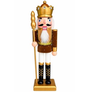 ENFEITE BONECO QUEBRA- NOZES 30CM DR CAMURÇA 
