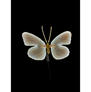 PISCA BORBOLETA LED S/MOVIMENTO 40CM BIVOLT BRANCO QUENTE 