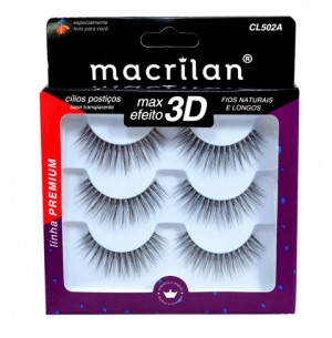 CÍLIOS POSTIÇOS 3 PARES 3D