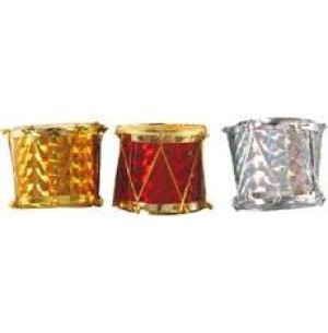 ENFEITE TAMBOR 4CM 6UN