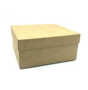 CAIXA PRESENTE 17X17X8CM KRAFT LISA