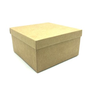 CAIXA PRESENTE 12X12X9CM KRAFT LISA