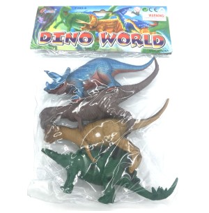 ANIMAL VINIL DINOSSAURO 4 PEÇAS