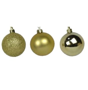 BOLA 4CM 15UN MISTA DOURADA