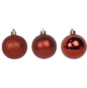 BOLA MISTA 7CM C/ 6 UNIDADES VERMELHA