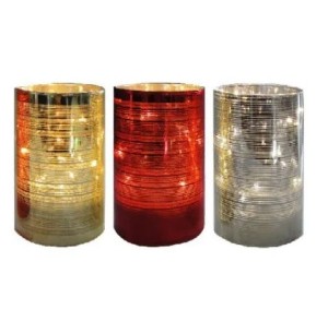 CASTIÇAL VIDRO LED 13CM