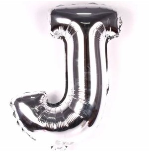 FESTA BALÃO PRATA 40CM LETRA J 2UN