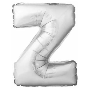 FESTA BALÃO PRATA 40CM LETRA Z 2UN