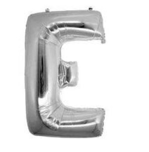 FESTA BALÃO PRATA 40CM LETRA E 2UN