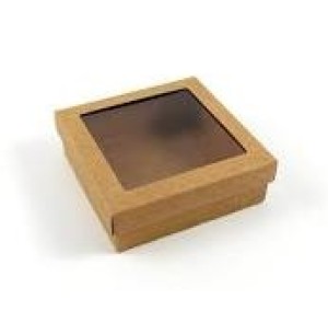 CAIXA PRES.KRAFT 16X16X4CM C/ VISOR