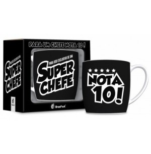 CANECA PORCELANA URBAN 300ML CHEFE NOTA 10
