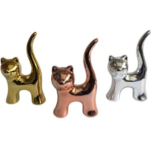 ADORNO PORCELANA GATO 7X12X4CM