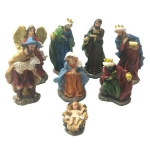 RESINA PRESÉPIO 8 FIGURAS 10CM