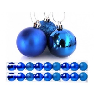 BOLA 7CM MISTA C/ 6 UNIDADES AZUL