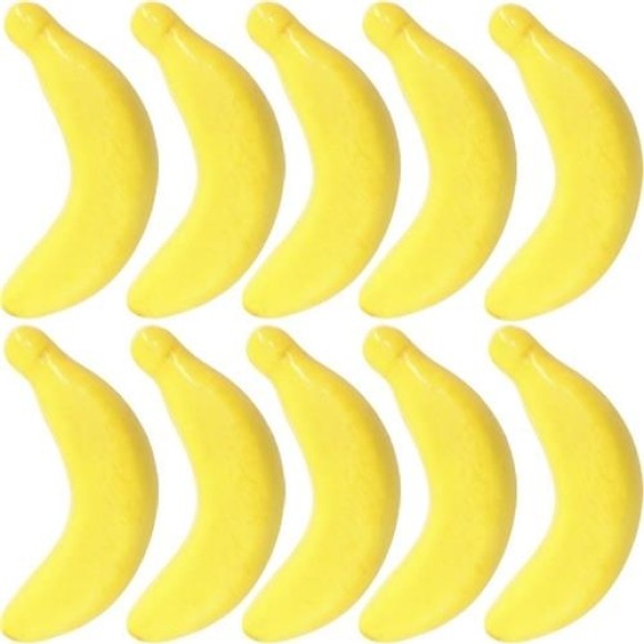 ENFEITE ISOPOR BANANA 6CM 12UN