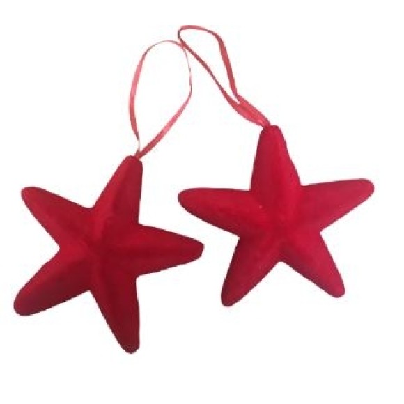 ENFEITE ESTRELA 10CM 2UN CAMURÇA